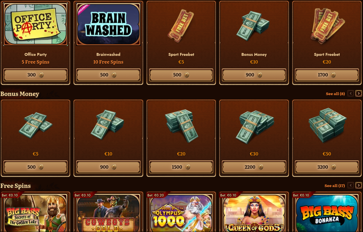 Wild Robin bonus winkel met verschillende promotionele aanbiedingen